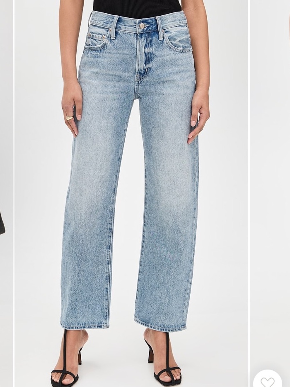 PISTOLA Jeans Lexi Mid Rise Bowed in Enchanted Vintage Blue Size 27